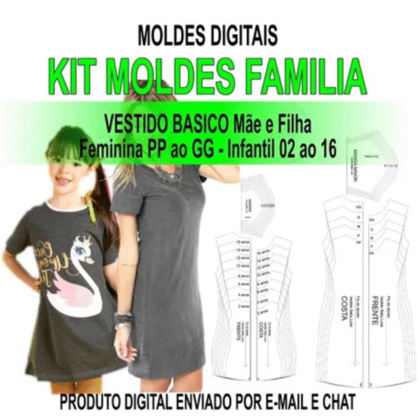 Molde Vestido Mãe E Filha Pdf - Roupas